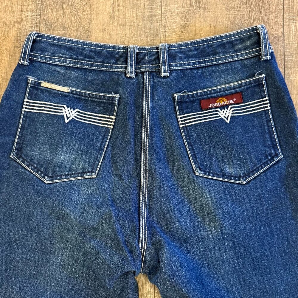 Vintage 80's Jordache Jeans Unisex Dark Blue Slim Straight Leg